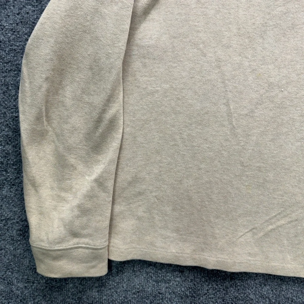Polo Ralph Lauren Quarter Zip Pullover Mens Large Tan Long Sleeve Fleece Casual